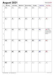 Traditionally, it begins at the first sighting of the lunar crescent after the new moon. Kalender August 2021 Als Pdf Vorlagen