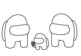 Among us impostor and dead body coloring page. Tranh To Mau Gia Dinh Among Us Min Online Coloring Pages