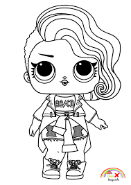 Lol Dolls Rocker Series Coloring Page Unicorn Coloring Pages Cute Coloring Pages Free Printable Coloring Pages