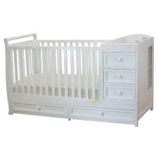 Shiloh 2 In 1 Convertible Crib And Changer Convertible Crib Cribs Convertible Crib White