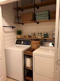 Example of a large trendy multicolored floor and porcelain tile dedicated laundry room design in chicago with an undermount sink flat panel cabinets white cabinets white walls a side by side washer dryer and white countertops. 15 Perfect Small Laundry Room Storage Ideas To Consider