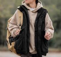 Men Casual Quilted Gilet Waistcoat Tank Top Padded Jacket Pocket Coat Warm  Retro