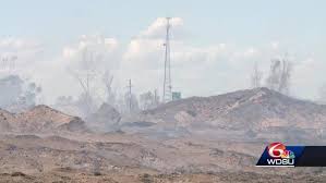 Hurricane Ida debris fire in Raceland