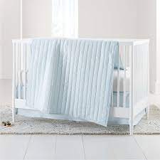 Duvet cover 70 x 100 cm. Linen Light Blue Crib Skirt Reviews Crate And Barrel