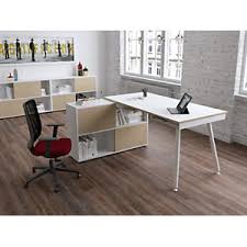 Sa largeur de 80cm offre la possibilité d'ajouter un espace bureau dans de petites pièces. Pack Halden 1 Bureau Droit Blanc Pieds Metal Blanc 1 Meuble De Rangement 4 Cases Blanc Chene L 160 X P 160 X H 81 5 Cm Bureauxfavorable A Acheter Dans Notre Magasin