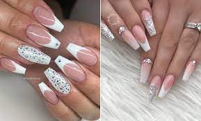 Nails fire nails long acrylic nails coffin best acrylic nails white acrylic nails nail tips acrylic nails coffin short stylish nails french tip acrylic nails. 23 Elegant French Tip Coffin Nails You Need To See Stayglam