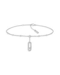 Explore messika diverse range of exceptional jewelry, all available to purchase at mayors. Messika Move Uno 18k White Gold Diamond Ankle Bracelet Lyst