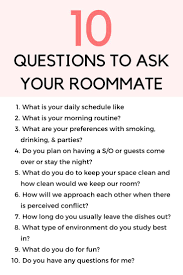 10 Questions To Ask Potential College Roommates To Avoid Drama. (#6 Is A  Good One) | College Roommate, College Tour Questions, Study Tips College