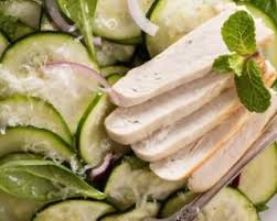 Recette De Salade De Courgettes Light Au Poulet Au Yaourt Recette Salade Courgette Recette Salade Recette