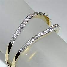 Jacket With Real Diamond 14k Yellow Gold 0 26ct Ring Solitaire Enhancer Guard New List Price Yellow Gold Wedding Band Wedding Ring Jackets White Gold Jewelry