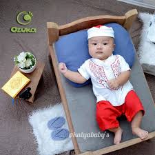 #kokonewbornready tersedia size lebih besar di . Baju Muslim Bayi Laki Laki Romper Koko Bayi Aqiqah Bordir Asli Shopee Indonesia