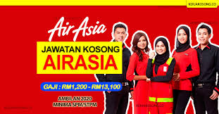 Cara memohon jawatan kosong air asia berhad. Jawatan Kosong Airasia Minima Spm Gaji Rm1 200 00 Rm13 100 00