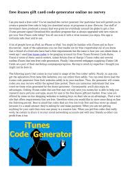 Maybe you would like to learn more about one of these? Calameo Free Itunes Gift Card Code Generator Online No Survey