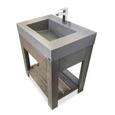 lavare vanity with concrete half trough