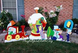 Grinch Yard Artwhoville Yard Art Decoration Whoville Music Whoville Christmas Christmas Yard Art Grinch Decorations