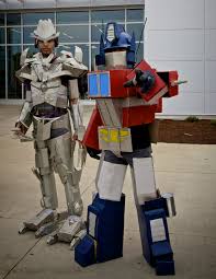 This is not a costume you can buy in a store. Jimmy Jangles Presents The Optimus Prime Experiment Awesome Card Board Optimus Prime Cosplay