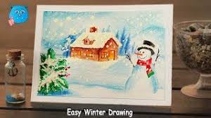 #winterseasondrawing winter season drawing easy/how to draw winter season/winter season special. How To Draw Winter Season Scenery Easy Drawing For Beginners Youtube
