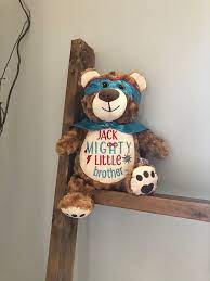 Personalized Stuffed Animal Personalized Gift Little Brother Etsy Personalized Stuffed Animals Christmas Gift For Dad Trending Christmas Gifts