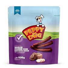 Bifinho Palito Peppy Dog Para Cães Adultos Sabor Carne com Batata Doce 500g  - Multi-Patas Pet Shop