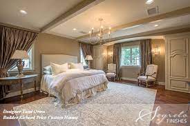 Master Bedroom Painted In Sw Tavern Taupe Which Really Offsets That Lush Cream Bedding And Upholstery By Cu Home Beautiful Bedrooms Master Guest Bedroom Decor