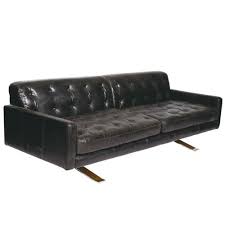 Timothy Oulton Metro 3 Seater Leather Black Sofa Couch Modern Ebay Sofa Sessel