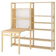 ivar 2 section unit with foldable table pine ikea in 2020 foldable table ikea ivar ikea