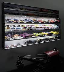 Nascar, favorite wall display cases for 1/18, 1/24, 1/43, 1/64. Custom Display Case Lighting Showcase Express