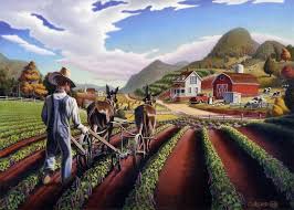 Grant Wood Painting Originals For Sale Farm Art Farm Paintings Grant Wood Paintings