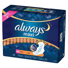 Always Maxi Overnight Pads With Wings Size 4 Unscented 33ct Always Maxi Maxi Pad Always Maxi Pads