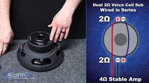 Simply put, dual voice coils dramatically increase the flexibility of the driver. How To Wire A Dual 2 Ohm Subwoofer To A 4 Ohm Final Impedance Car Audio 101 Youtube