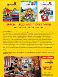 Second Ticket Free To Legoland Or Online Via Promo Code 159915 Legoland Legoland California California Resorts