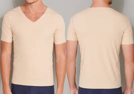 SCHIESSER Men's T-Shirt V-neck Laser Cut -skin color
