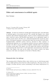 Pdf Ethics And Consciousness In Artificial Agents