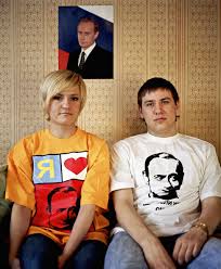 Trump putin election campaign shirt. Bela Doka Photographs Young Vladmir Putin Fans In His Series Fan Club Putin