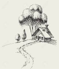 Experiment with deviantart's own digital drawing tools. Small House In The Garden Vector Hand Drawing Royalty Free Cliparts Vectors And Stock Illustration Image 151302805