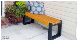 Entertain guests with simple, yet stylish chairs you build with cedar, redwood or teak. Simple 2x4 Bench Plans Build An Easy Modern Bench Mama Needs A Project