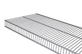 For shelving and rod support we recommend the use of a bracket every 4 ft. Rubbermaid Tightmesh 6 Ft X 12 In Satin Nickel Universal Wire Shelf In The Wire Closet Shelves Department At Lowes Com