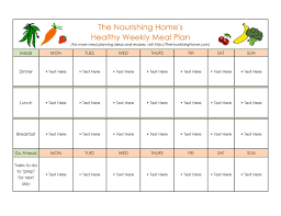 Friday, august 9 richard graham. 40 Weekly Meal Planning Templates á… Templatelab