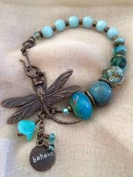 The Queen Dragonfly Czech Glass Blue Brass Bracelet Free Shipping Moonlightbeachdesigns Jewelry On Artf Beaded Bracelets Beaded Jewelry Jewelry Inspiration