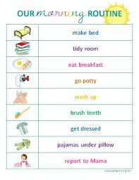 image result for morning routine checklist printable