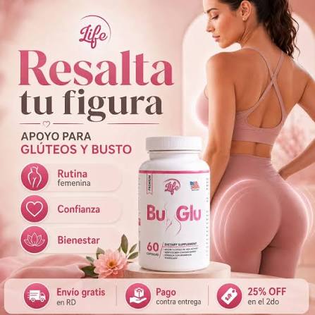 🌸✨ Resalta tu belleza natural con BU-GLU – Refuerza Busto y Glúteos. ✔️ Apoya la firmeza y apariencia femenina ✔️ Ayuda a complementar tu rutina de cuidado corporal ✔️ Fórmula práctica en