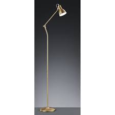 Vintage floor lamp milk glass brass accents beautiful rare. Trio Jasper Vintage Old Brass Metal Floor Lamp Ideas4lighting