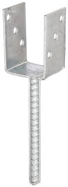 Support poteau a fixer 7 x 7 4,75 €. Ancre De Poteau U Galvanisee A Chaud A Betonner 71x100 4mm Bricomarche