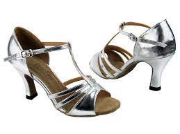 1683 Silver Leather Dance Shoes Ballroom Shoes Shoe Heel Protectors Silver Leather Shoes