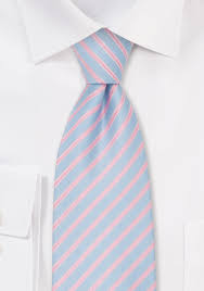 Baby Blue And Pink Striped Necktie Cheap Neckties Com