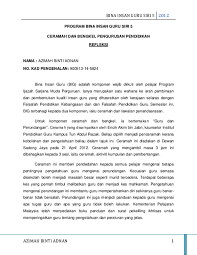 Program untuk fasa keempat ini melibatkan pelaksanaan merancang kawasan angkat untuk sekolah yang telah dipilih. Doc Refleksi Big Ceramah Solah My Academia Edu