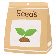 Seed packet gardening illustration ...