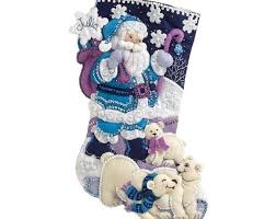 Bucilla Santa S Beard Felt Christmas Advent Calendar Kit 86540 Diy In 2020 Christmas Stocking Kits Felt Christmas Stockings Felt Stocking