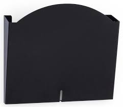 12 w hanging file holder single pocket wall mount steel hipaa compliant black