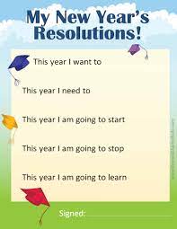 New Years Resolution Urban Dictionary New Year S Resolutions For Kids With Free Printables
